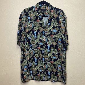 Men’s Beer Button Down Collard Casual Shirt By: Croft & Barrow Size Medium